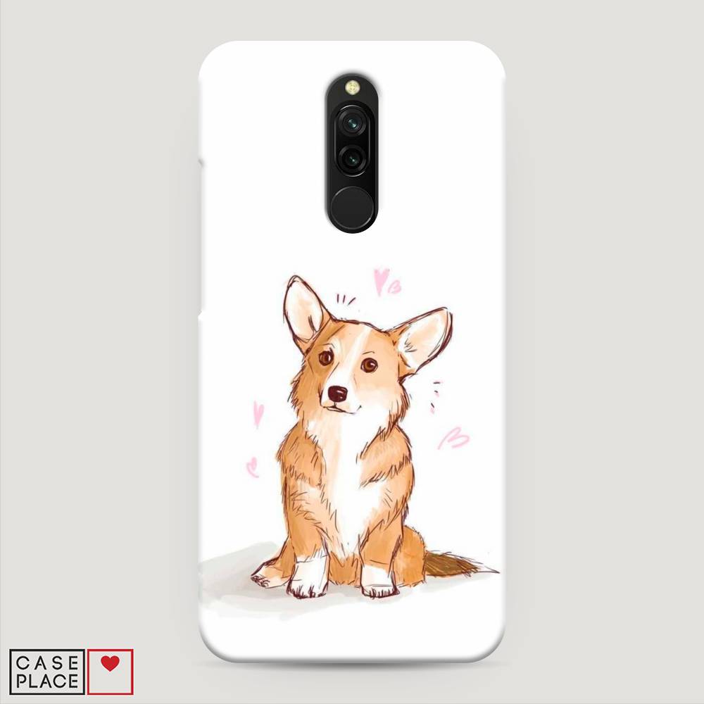 

Пластиковый чехол "Корги любовь" на Xiaomi Redmi 8, 37120-1