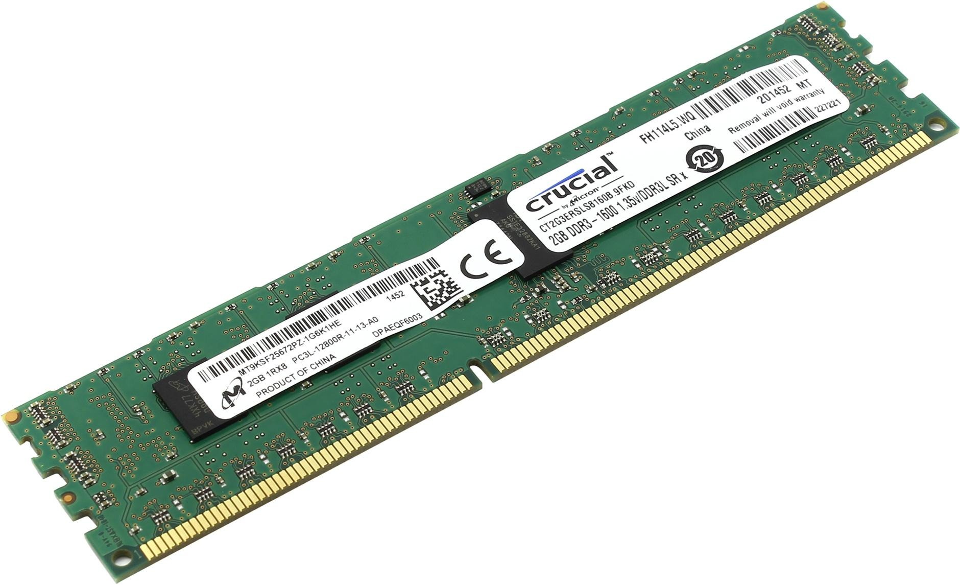 

Память DDR3 2Gb 1600MHz Crucial (CT2G3ERSLS8160B) ECC RTL Reg