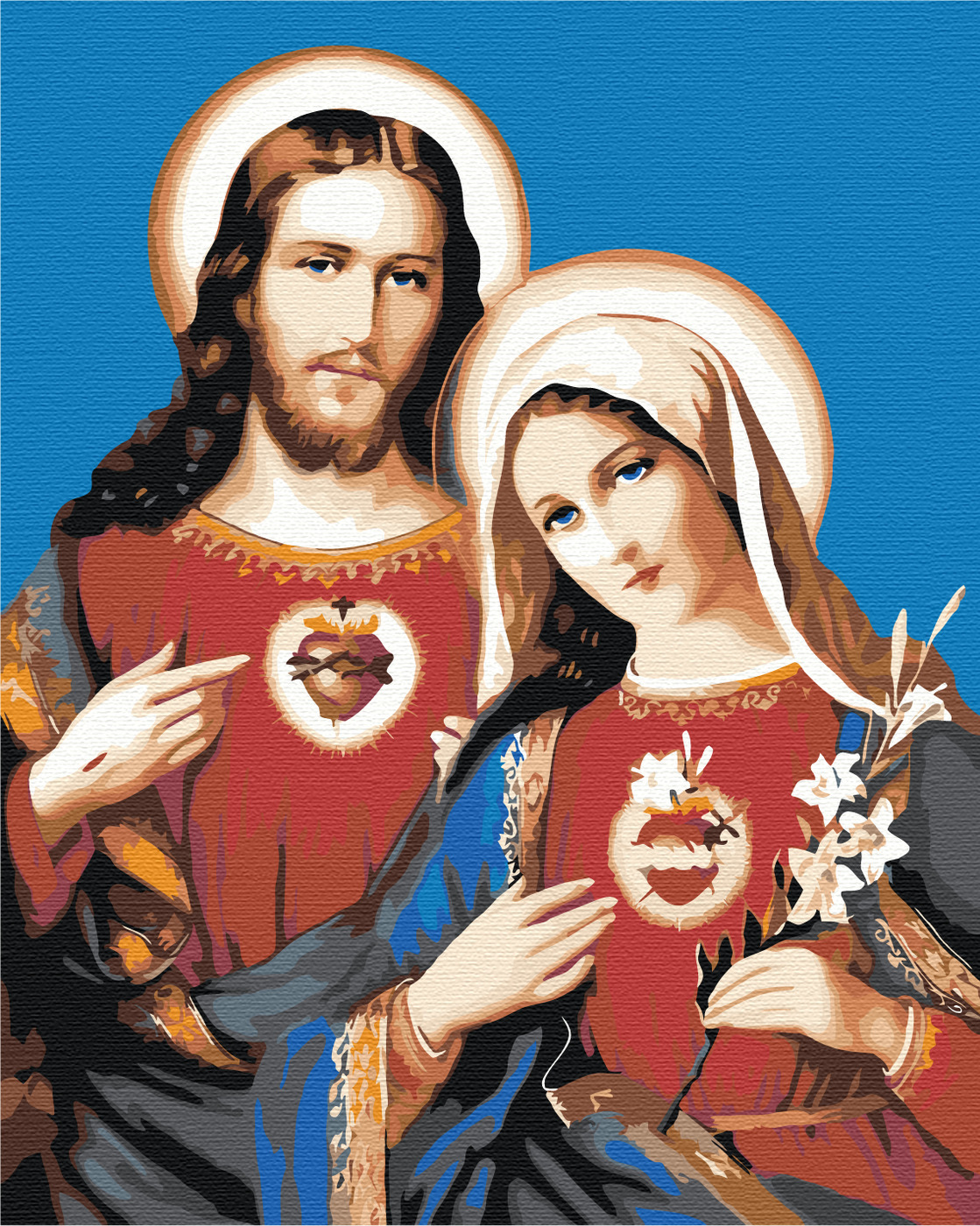

Картина по номерам, 40 x 50, Иисус и Дева Мария (pz-Jesus01)