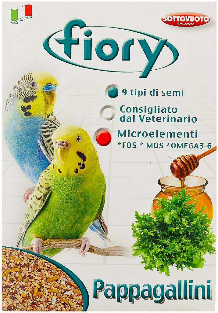 Сухой корм для волнистых попугаев FIORY PAPPAGALLINI, 2 шт по 1 кг