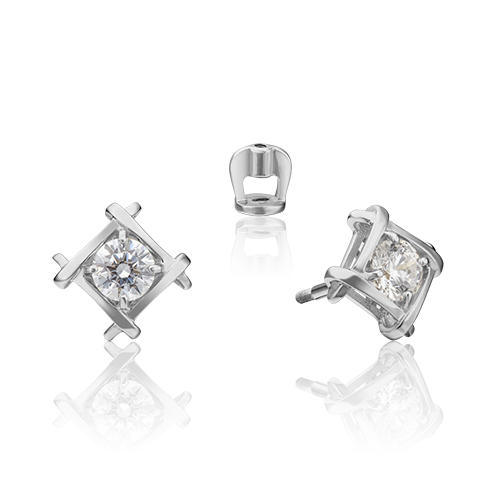 

Серьги пусеты из золота PLATINA jewelry 02-4449, фианит, 02-4449
