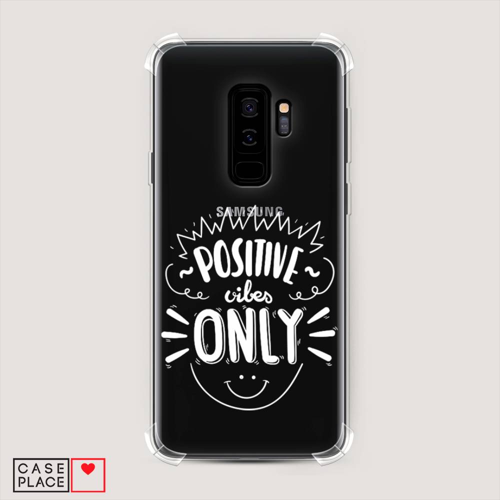 

Чехол Awog на Samsung Galaxy S9 + "Positive vibes only графика", Белый, 25851-1