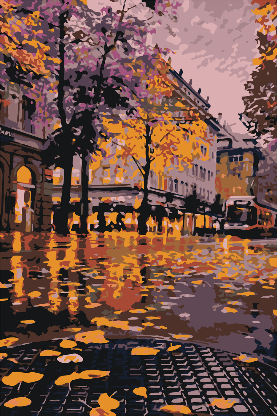 

Картина по номерам, 40 x 60, Осенний проспект (pz-gorod5)