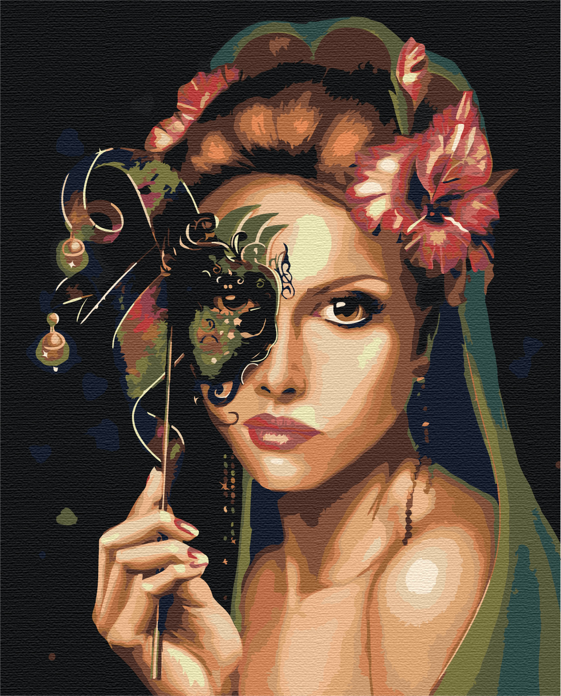 

Картина по номерам, 40 x 50, Девушка в маске (pz-beautyart2)
