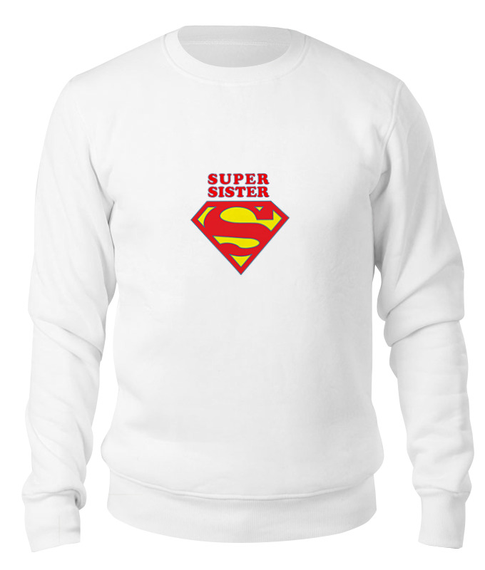 

Свитшот унисекс Printio Super sister белый M, Super sister