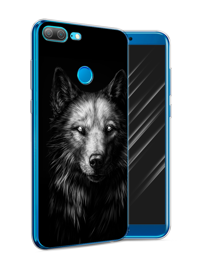 

Чехол Awog на Honor 9 Lite "Волк черно белый", Разноцветный, 64250-1