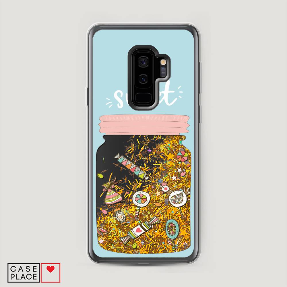 

Чехол Awog на Samsung Galaxy S9 + "Конфетки в банке", Голубой, 25890-1