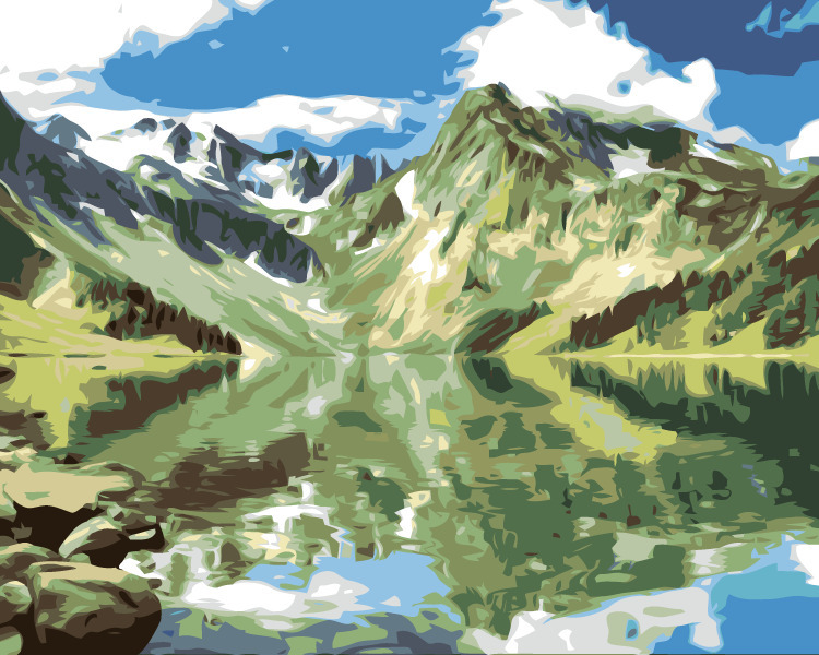 

Картина по номерам, 40 x 50, Горное озеро (pz1)