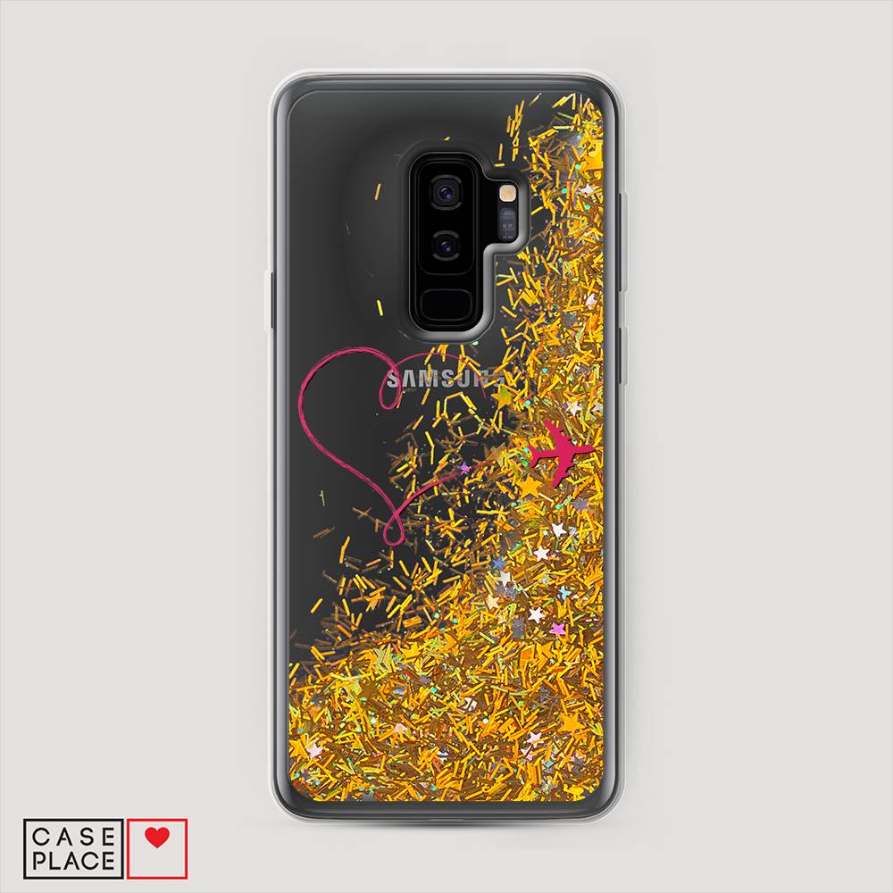 

Чехол Awog на Samsung Galaxy S9 + "Сердце и самолет", Красный, 25890-1