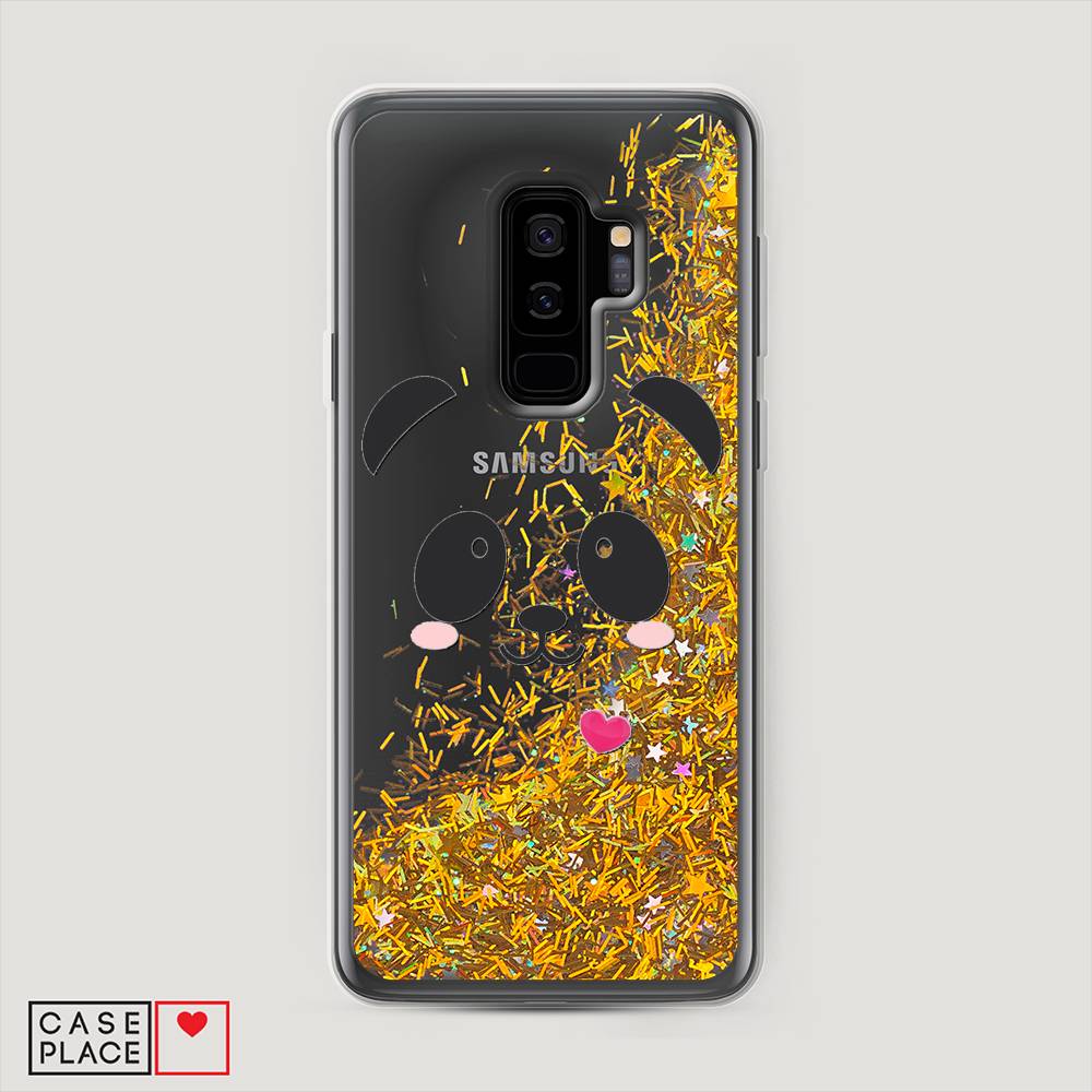 

Чехол Awog на Samsung Galaxy S9 + "Влюбленный панда контур", Черный, 25890-1