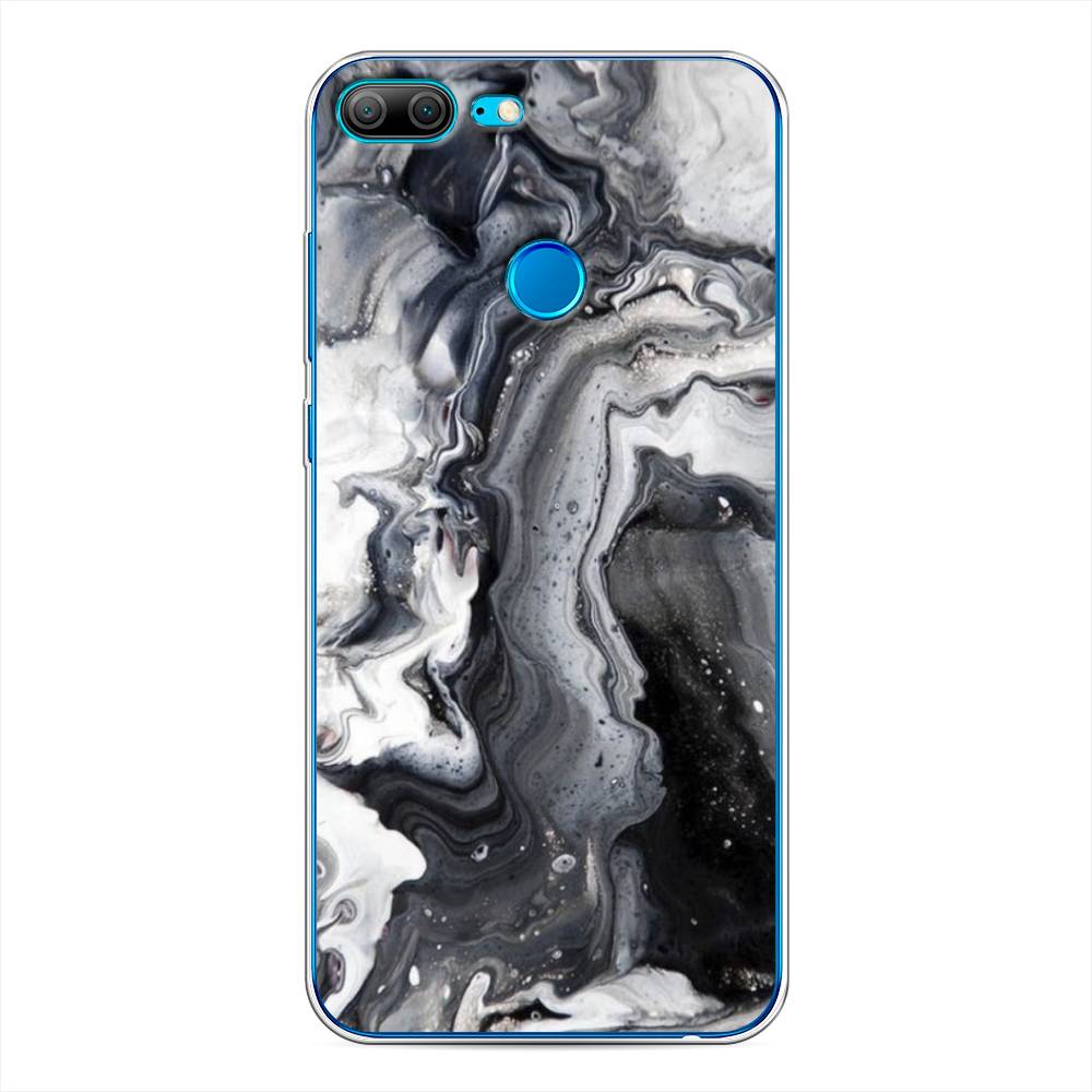 фото Чехол awog "бело-черные сложные полосы" для honor 9 lite