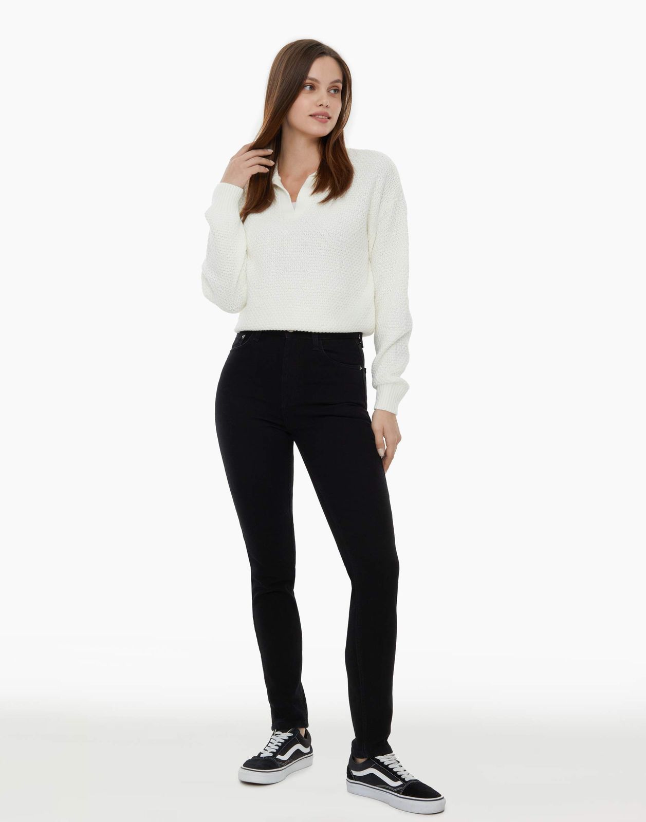 

Джинсы женские Gloria Jeans GJN030376 черные 40/164, Черный, GJN030376