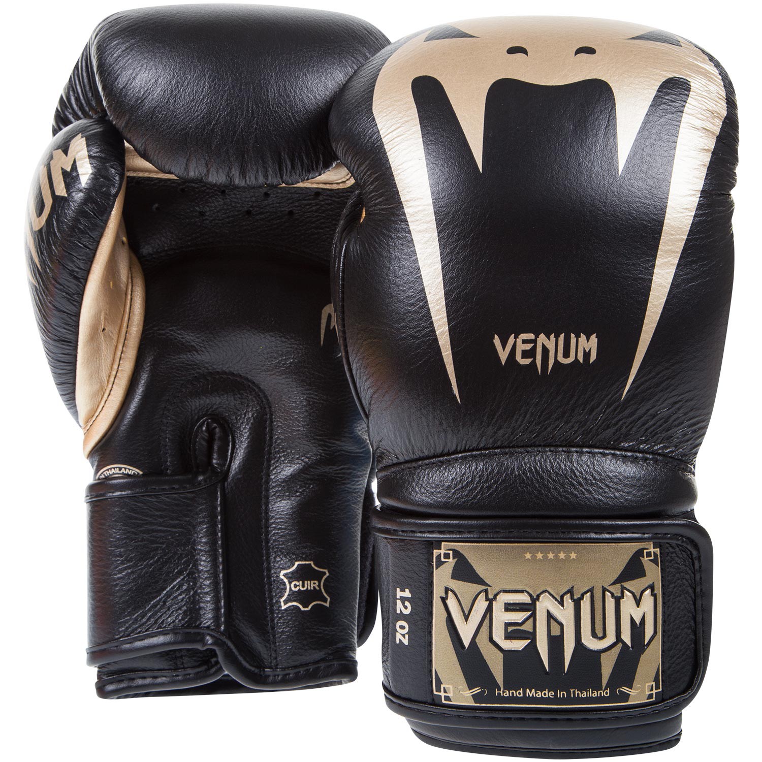 фото Перчатки боксерские venum giant 3.0 black/gold nappa leather nobrand