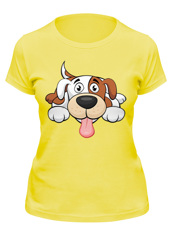 

Футболка женская Printio Собака желтая L, Собака