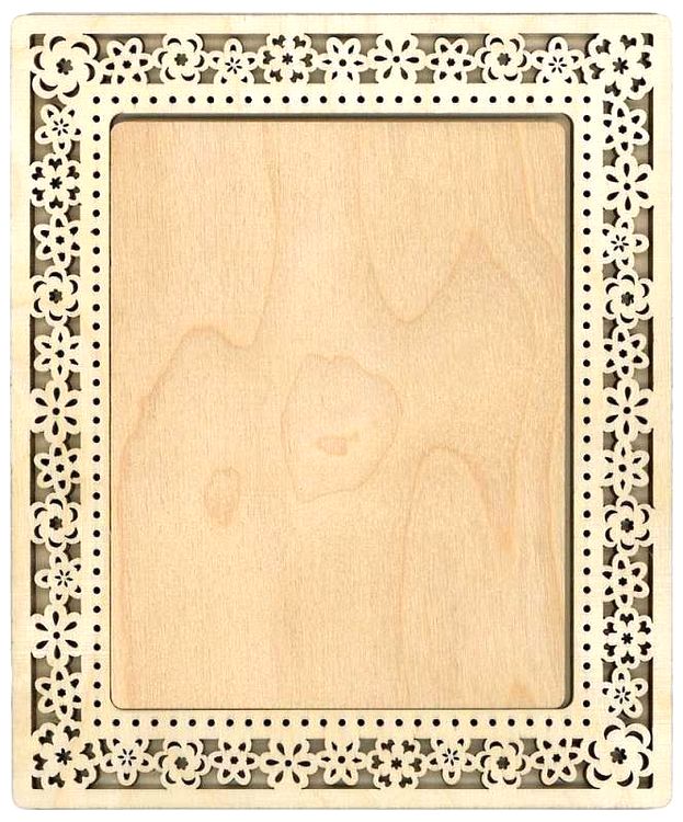 

Рамка «Цветы», средняя, 14x18 см, Бежевый