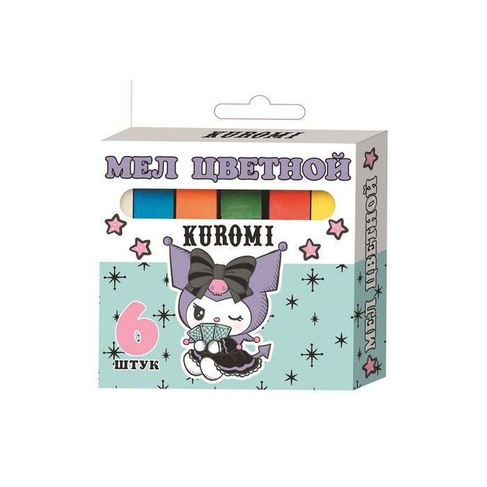 

Мел цветной Centrum Kuromi квадратное сечение 1,1см 6 шт