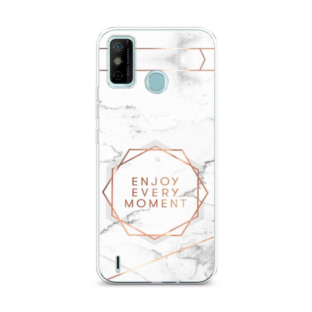 

Чехол Awog на Tecno Spark 6 GO "Enjoy every moment мрамор", Разноцветный, 300250-7