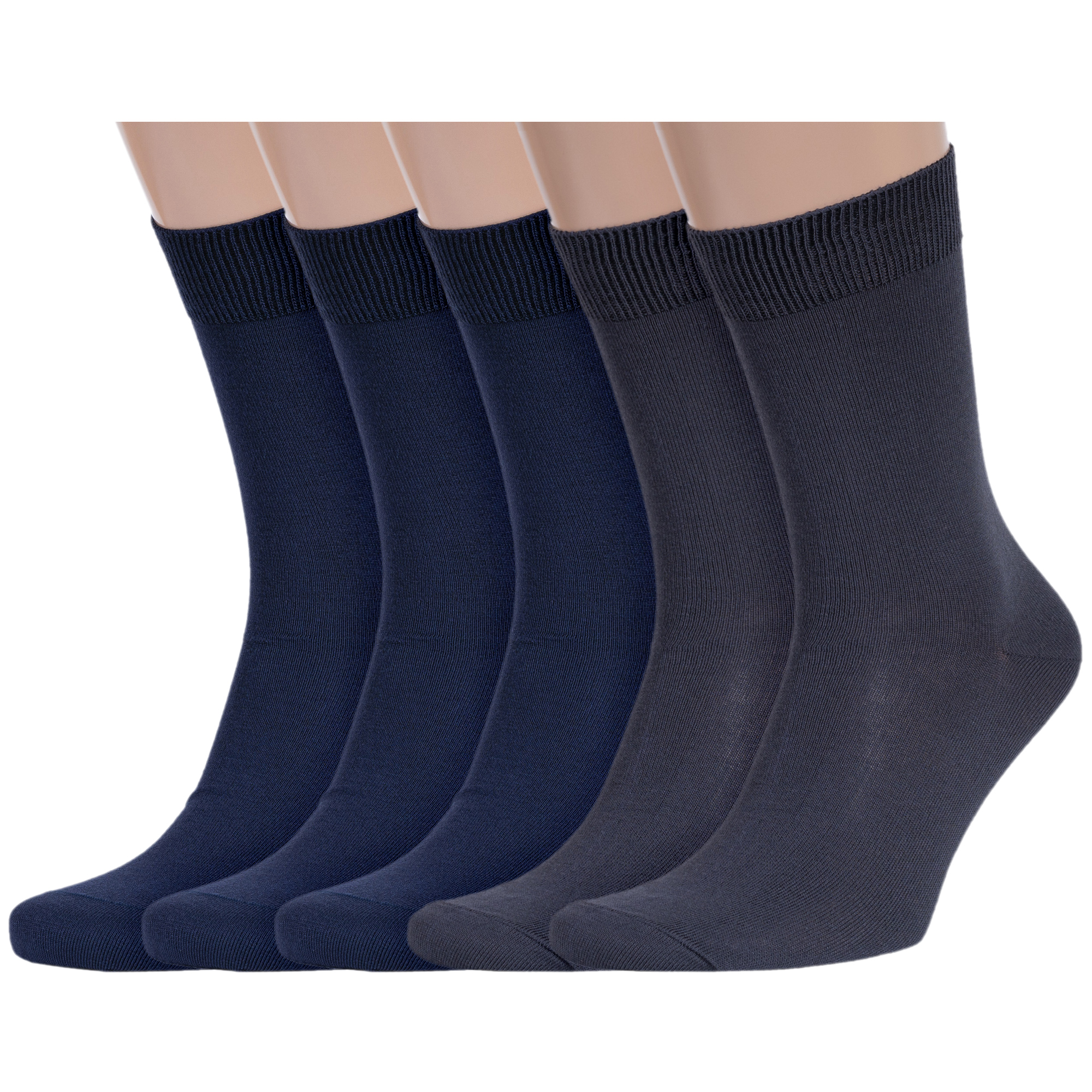 

Комплект носков мужских Rusocks 5-М-370/2 синих; серых 27, 5-М-370/2