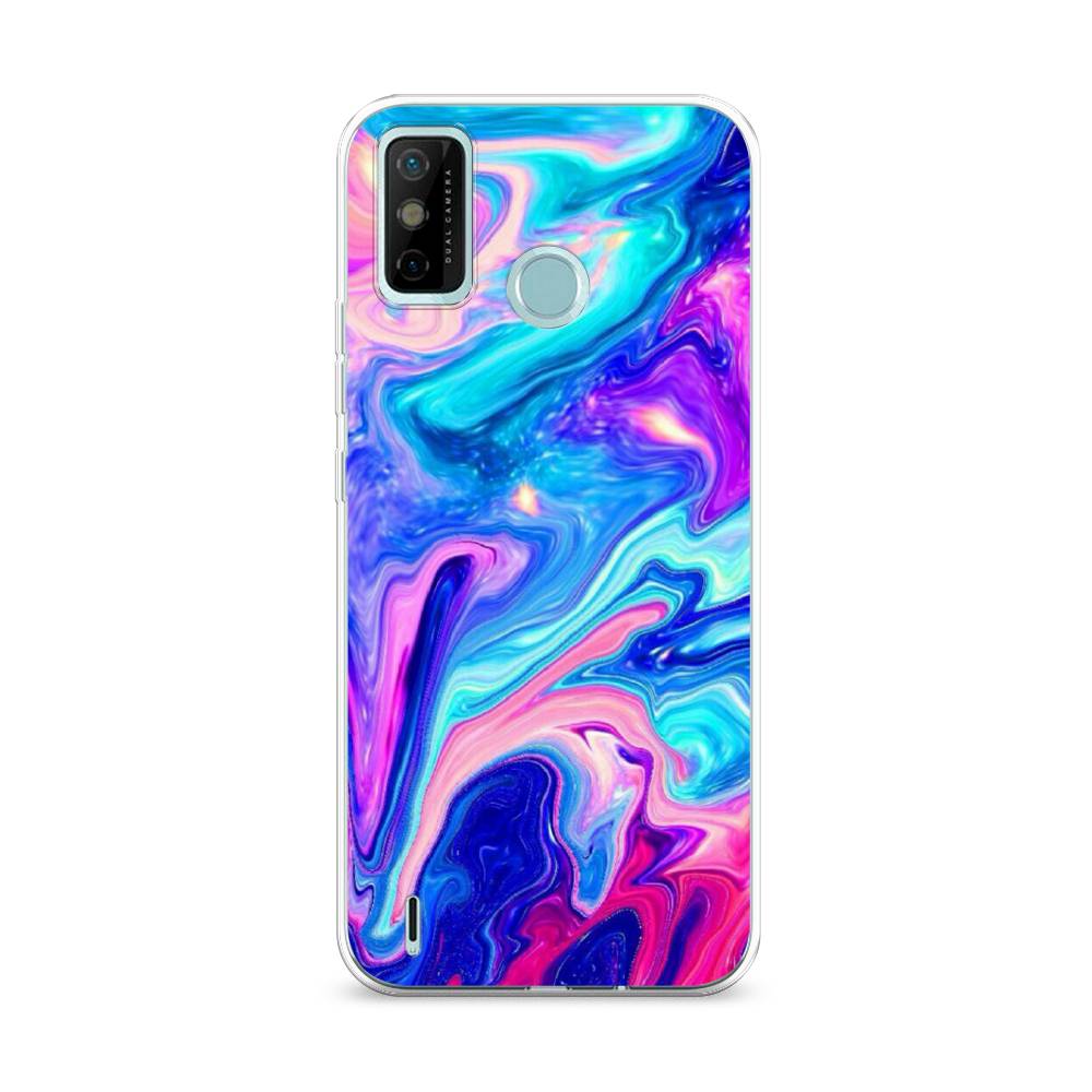 

Чехол Awog на Tecno Spark 6 GO "Потеки краски", Разноцветный, 300250-10