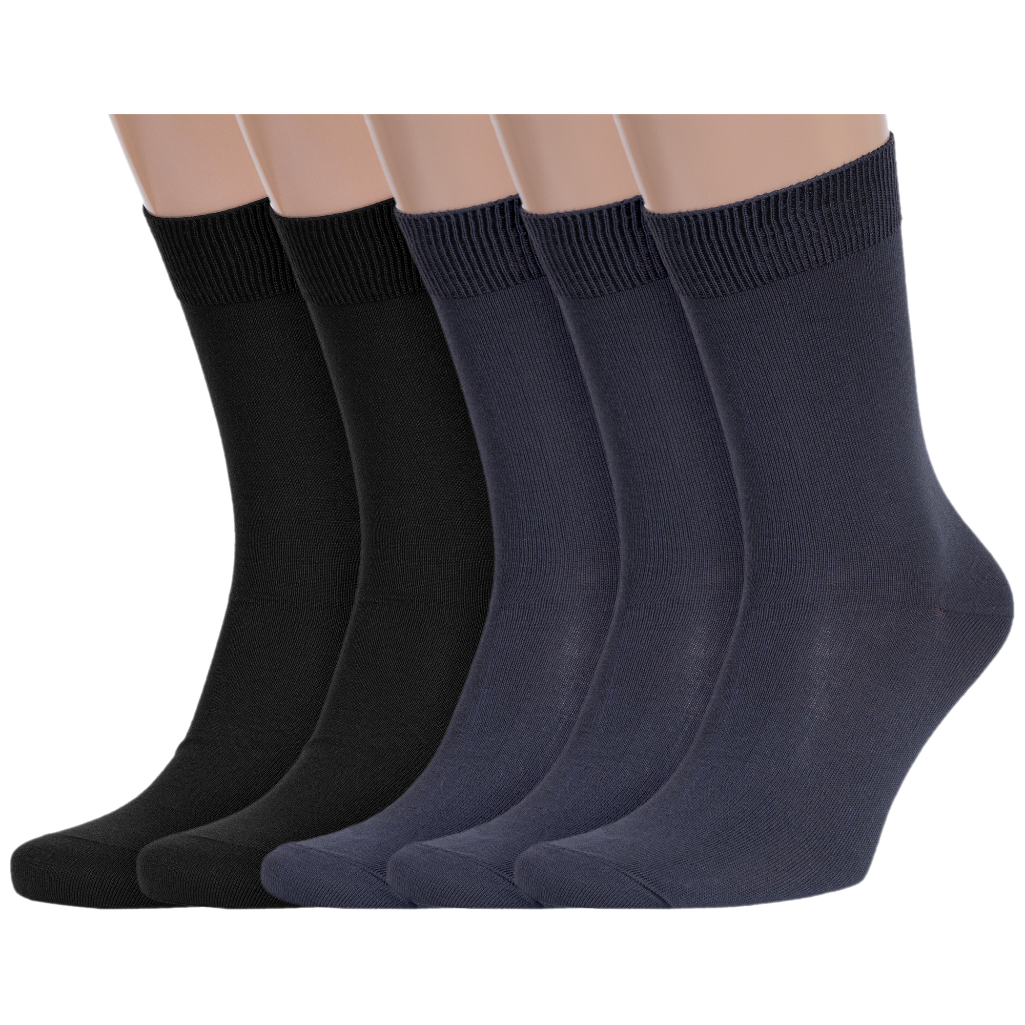 

Комплект носков мужских Rusocks 5-М-370/2 черных; серых 25, Черный;серый, 5-М-370/2