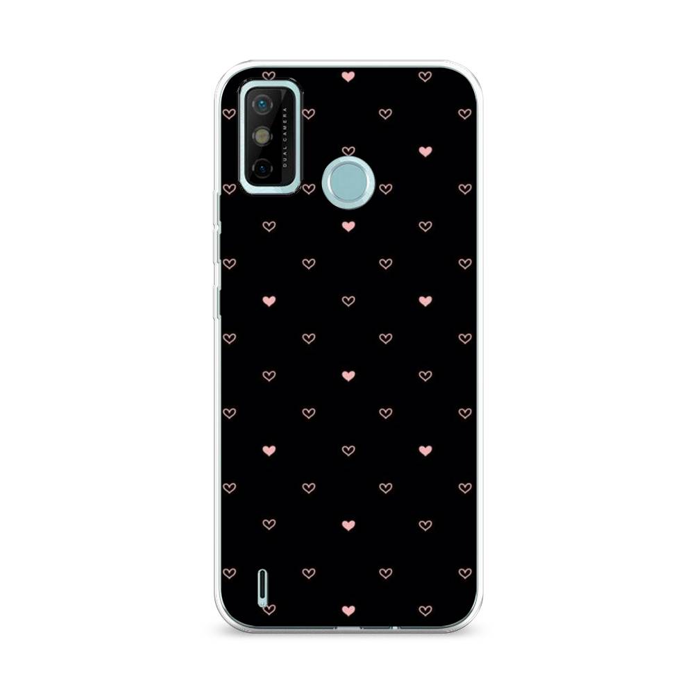 

Чехол Awog на Tecno Spark 6 GO "Черный фон и сердечки", Разноцветный, 300250-3