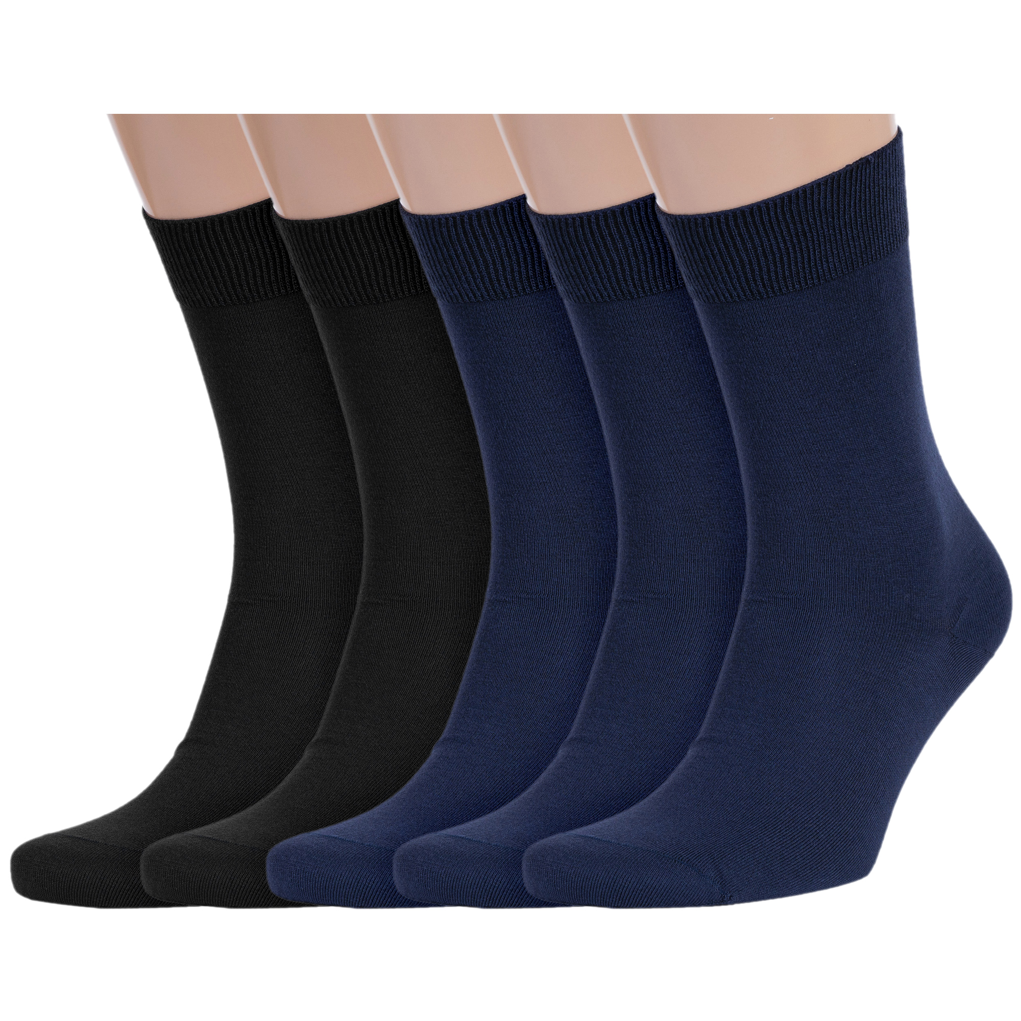 

Комплект носков мужских Rusocks 5-М-370/2 черных; синих 25, 5-М-370/2