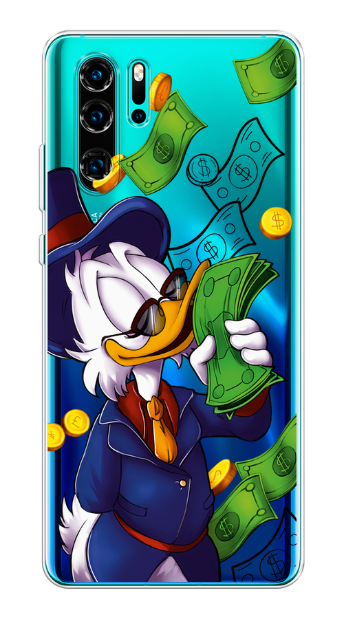 

Чехол на Huawei P30 Pro "Scrooge McDuck with Money", Синий;зеленый;белый, 67650-6