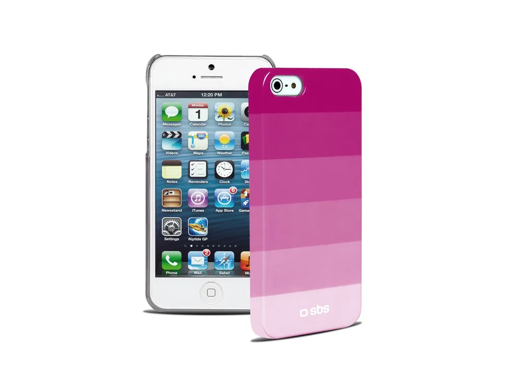 Чехол для Iphone 5 розовый градиент полосы