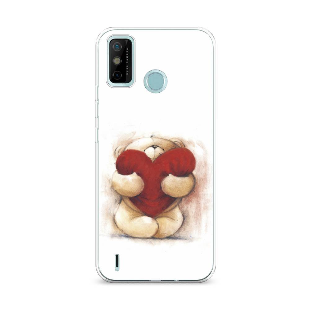 

Чехол Awog на Tecno Spark 6 GO "Мишка с сердцем 1", Разноцветный, 300250-6