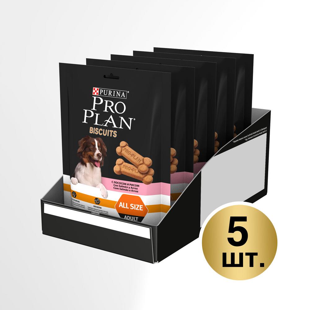 фото Лакомство для собак pro plan biscuits, косточки, лосось, 5 шт по 175 г