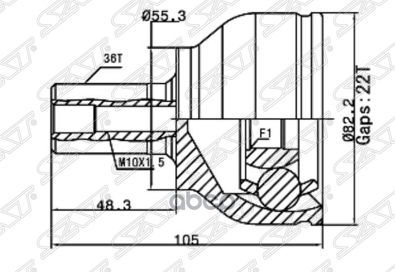 

Шрус Наружный Mazda 3/Axela 1.5/2.0 (Zy/Lf) Bk# 03-05 Sat арт. MA-40