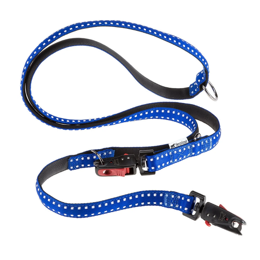 Поводок-перестежка для собак Cricet Matic GA синий ДЛ 2 м Ш 2,5 см