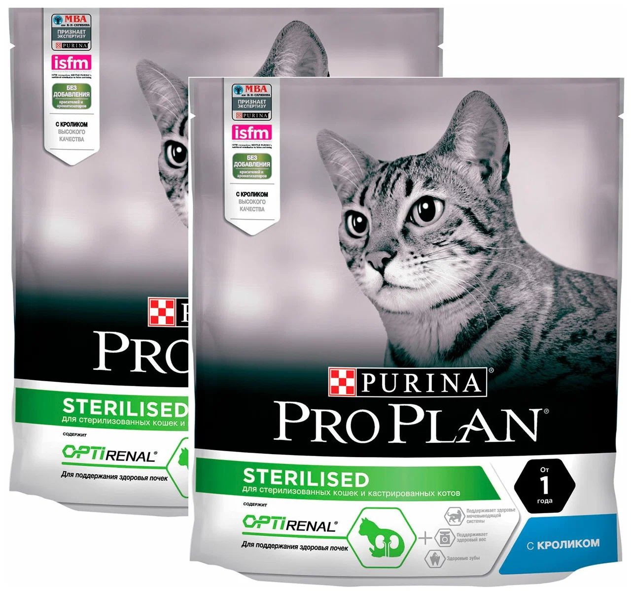 

Сухой корм для кошек Pro Plan Cat Optirenal Sterilised кролик, 2 шт по 0,4 кг, PRO PLAN CAT OPTIRENAL STERILISED RABBIT для взрослых кастрированных котов и стерилизованных кошек с кроликом (0,4 + 0,4 кг)