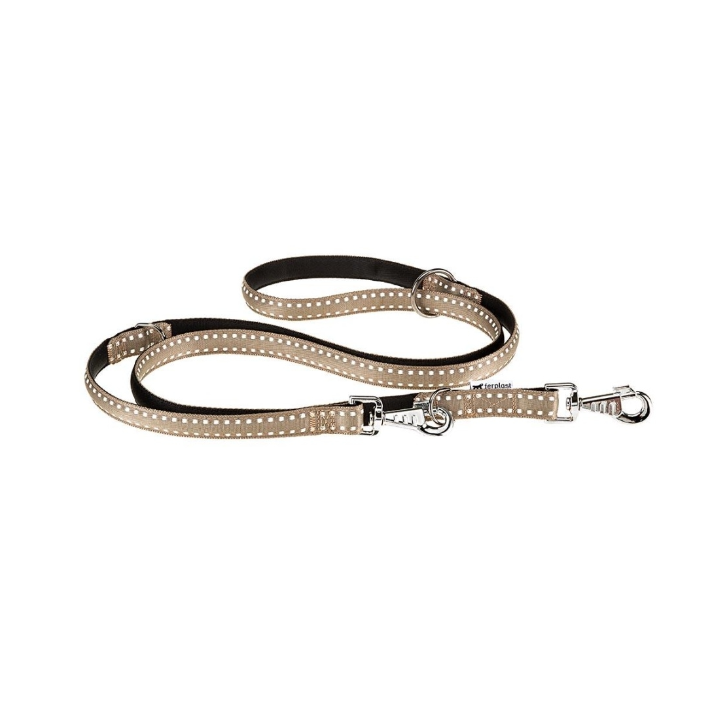 Поводок-перестежка для собак Cricet Matic GA бежевый ДЛ 2 м Ш 2 см