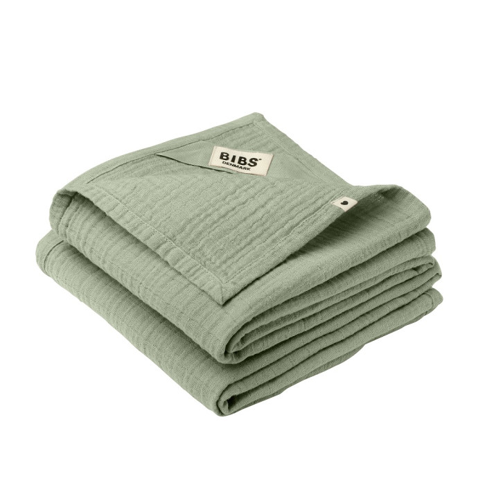 

Пеленка муслиновая, BIBS, Cuddle Cloth 70х70 см 2 шт Sage, Зеленый, 9401250