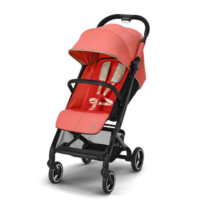 Прогулочная коляска, Cybex, 523001259, Beezy с дождевиком и бампером Hibiscus Red