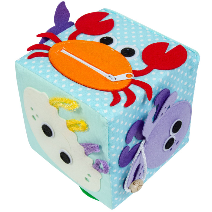 Развивающая игрушка, Uviton, 0266, кубик сенсорный Ocean 12x12 см развивающая игрушка uviton кубик сенсорный ocean 12x12 см