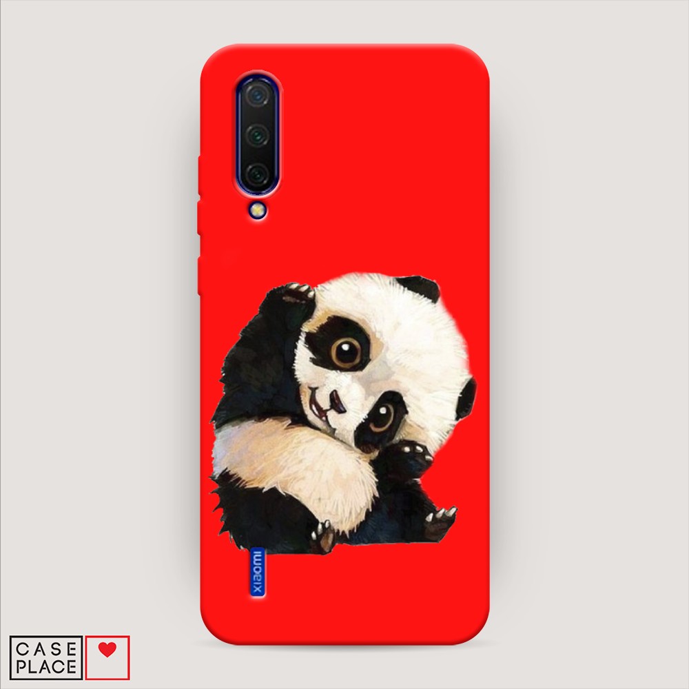 

Матовый силиконовый чехол "Большеглазая панда" на Xiaomi Mi 9 Lite, Большеглазая панда