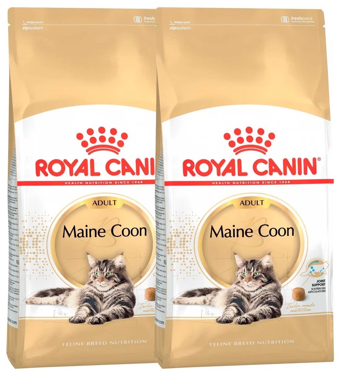 фото Сухой корм для взрослых кошек мэйн-кун royal canin maine coon adult, 2 шт по 4 кг