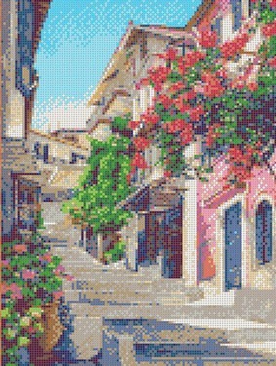 

Рисунок на ткани «Улочки Италии»