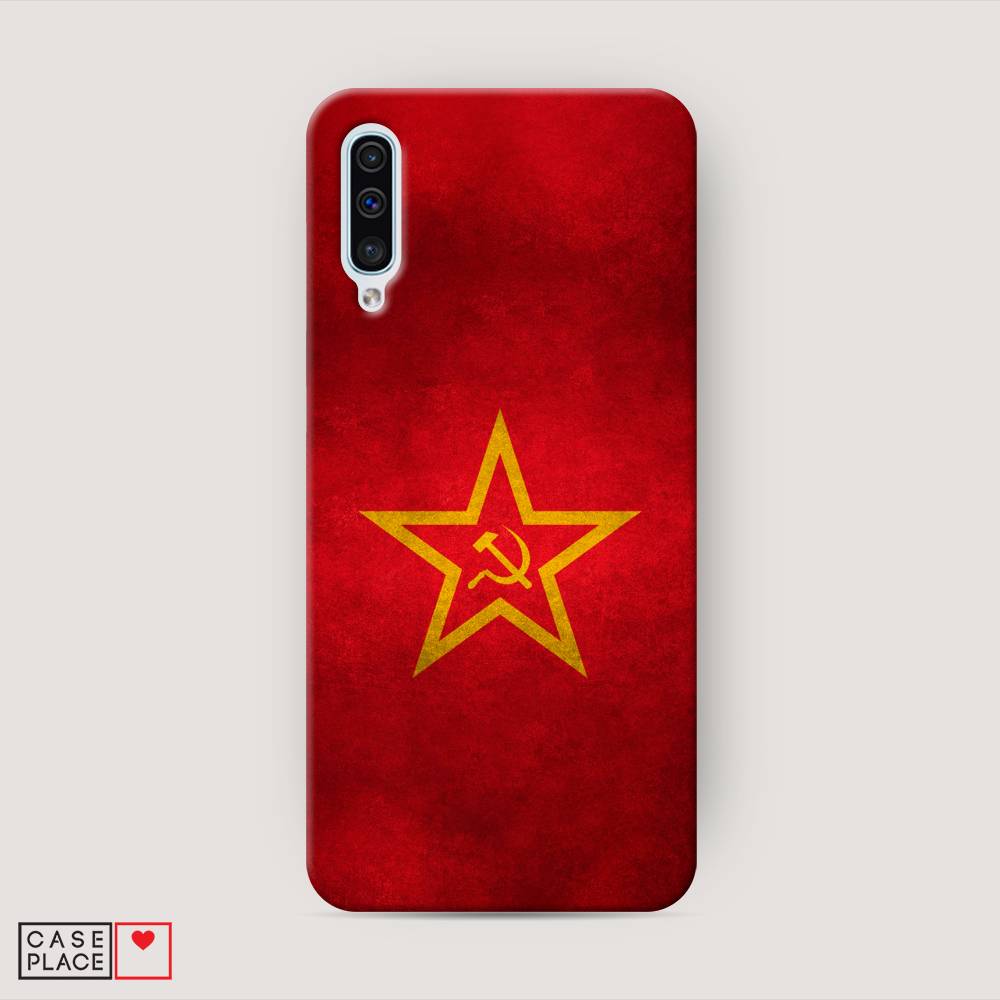 фото Пластиковый чехол "красное знамя" на samsung galaxy a50 awog