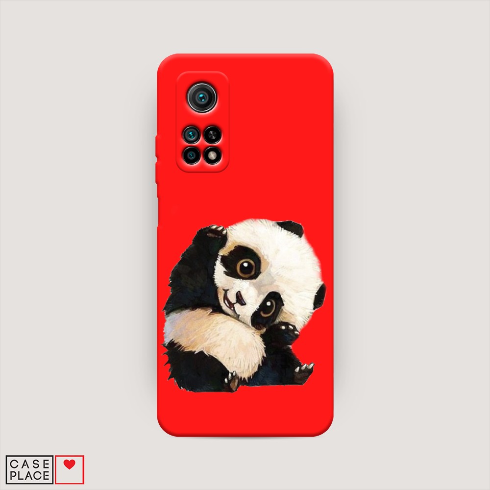 

Матовый силиконовый чехол "Большеглазая панда" на Xiaomi Mi 10T, Большеглазая панда