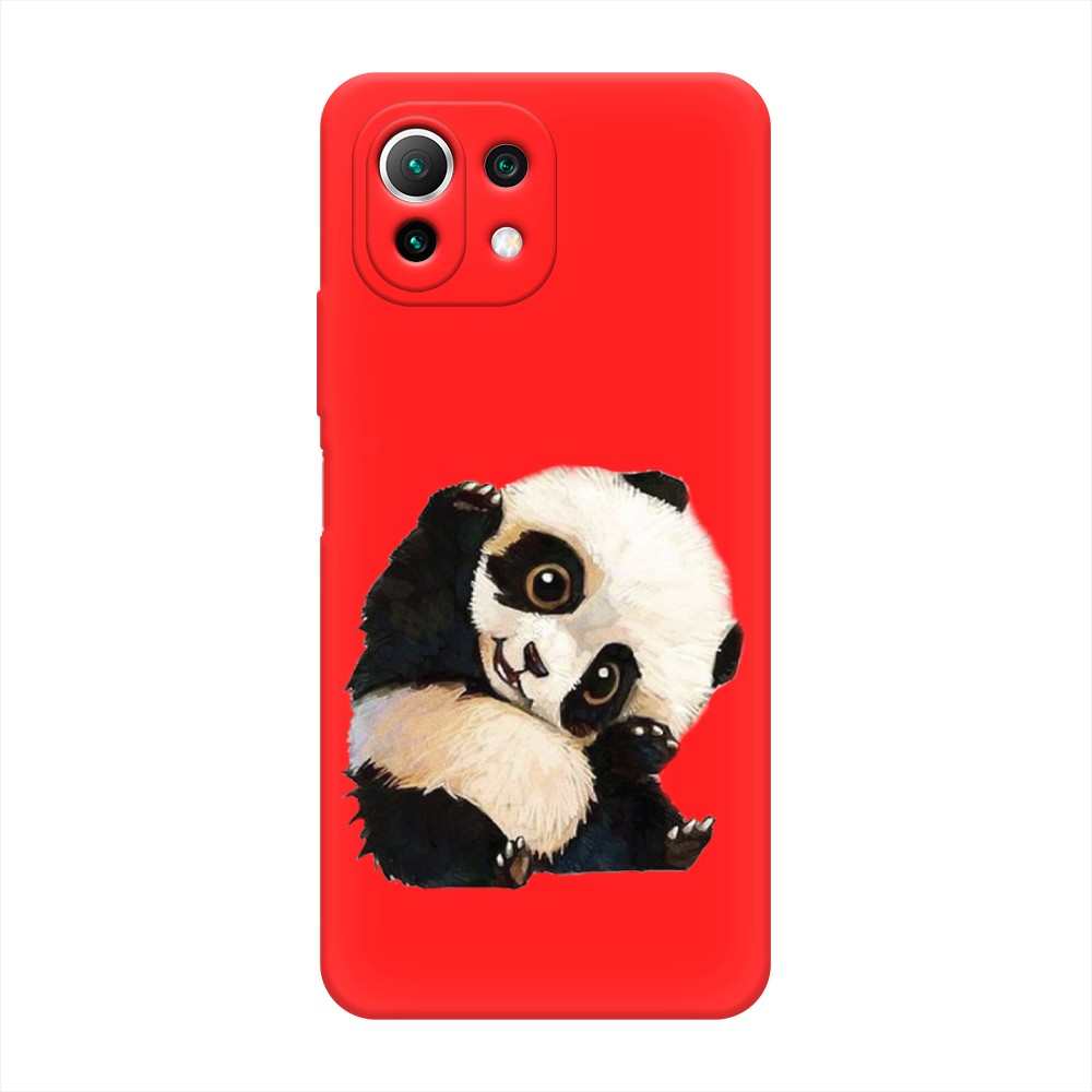 

Матовый силиконовый чехол "Большеглазая панда" на Xiaomi 11 Lite 5G NE, Большеглазая панда