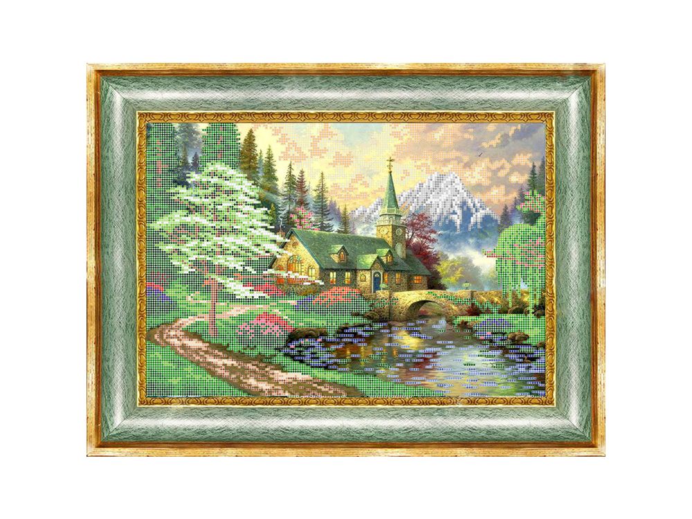 

Рисунок на ткани «Замок в горах»