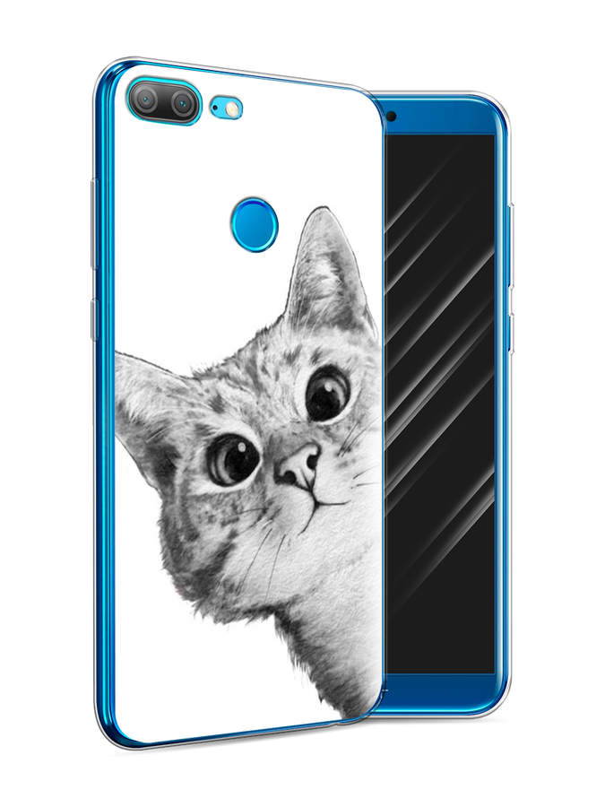 

Чехол Awog на Honor 9 Lite "Кот рисунок черно-белый", Разноцветный, 64250-1