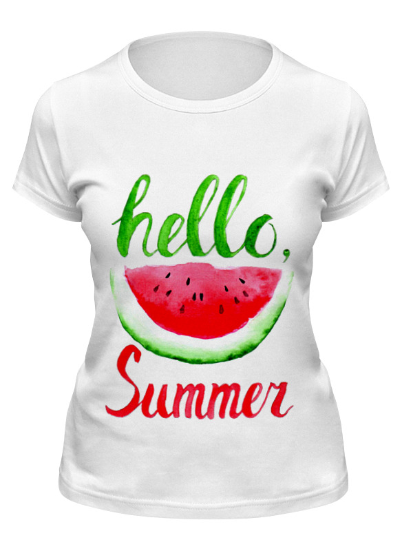 

Футболка женская Printio Hello summer белая L, Белый, Hello summer