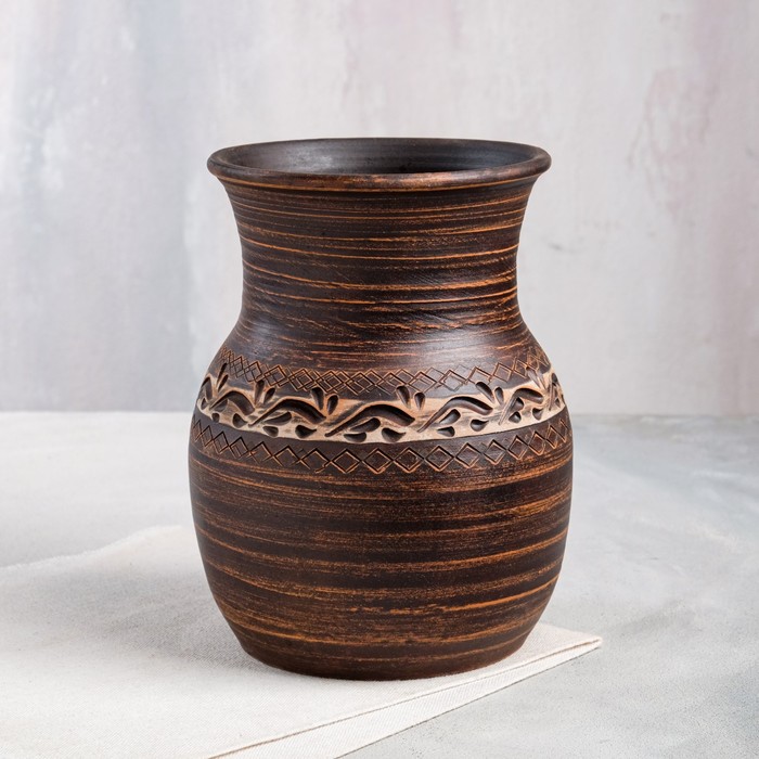 

Крынка "Классик", ангоб, красная глина, 1.5 л