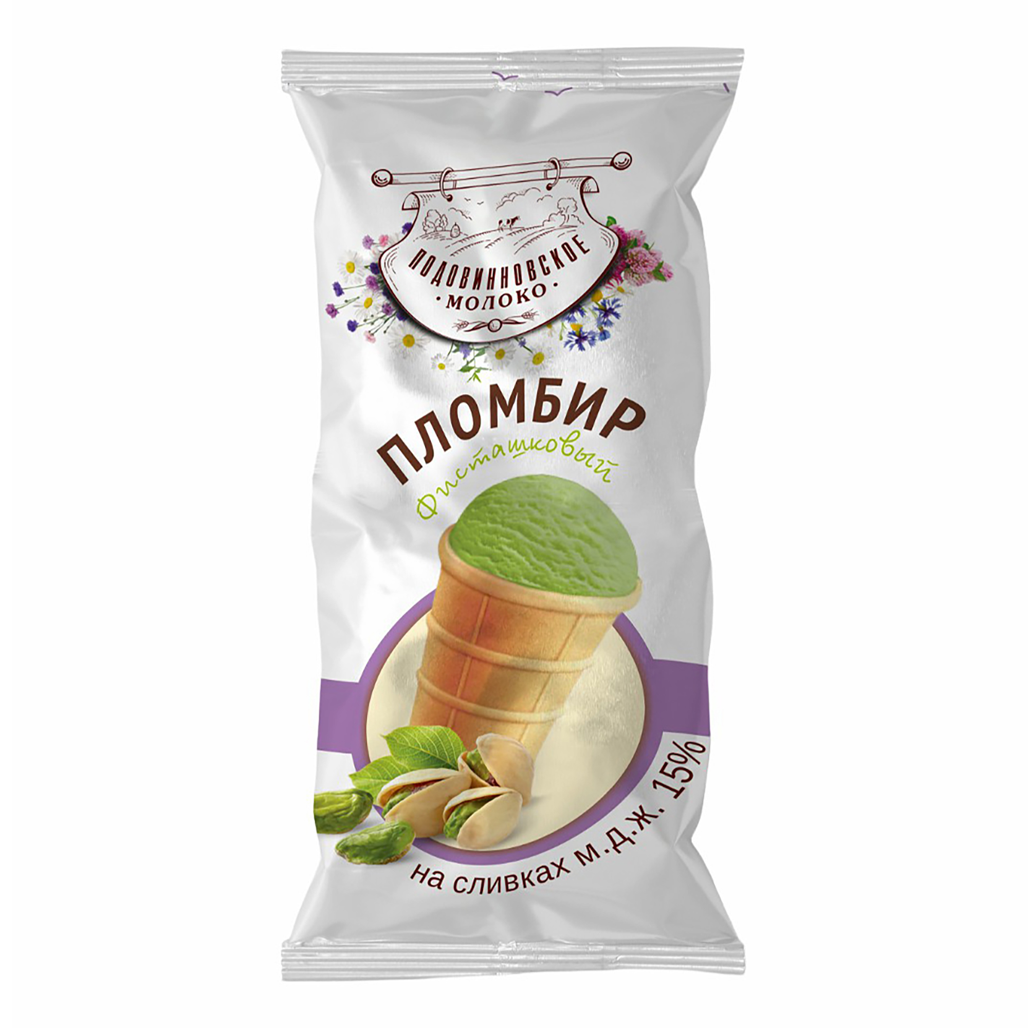 

Мороженое пломбир Подовинновское Молоко фисташковое 90 г
