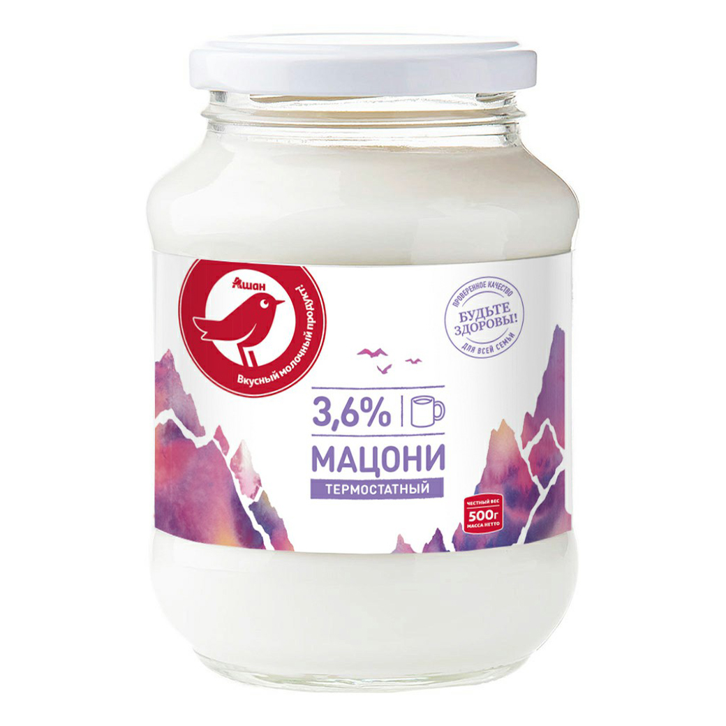 

Мацони АШАН Красная птица 3,6% 500 мл