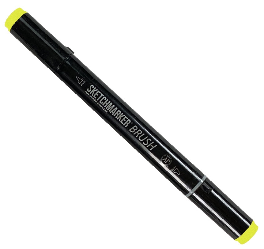 

Маркер Sketchmarker Brush двухсторонний на спиртовой основе для скетчинга цвет G13 Груша, Желтый, SMB-G